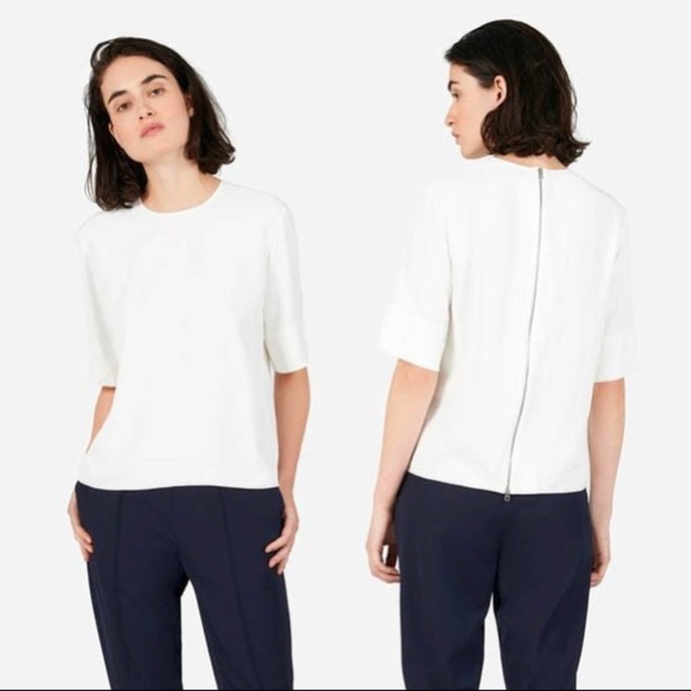 Everlane The Japanese GoWeave Back-Zip Tee top